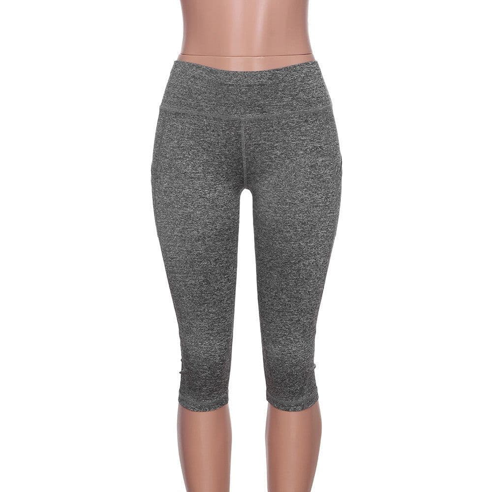 image-Cross-border European and American foreign trade AliExpress pocket hot yoga pants hip lift elastic sports fitness running leggings women