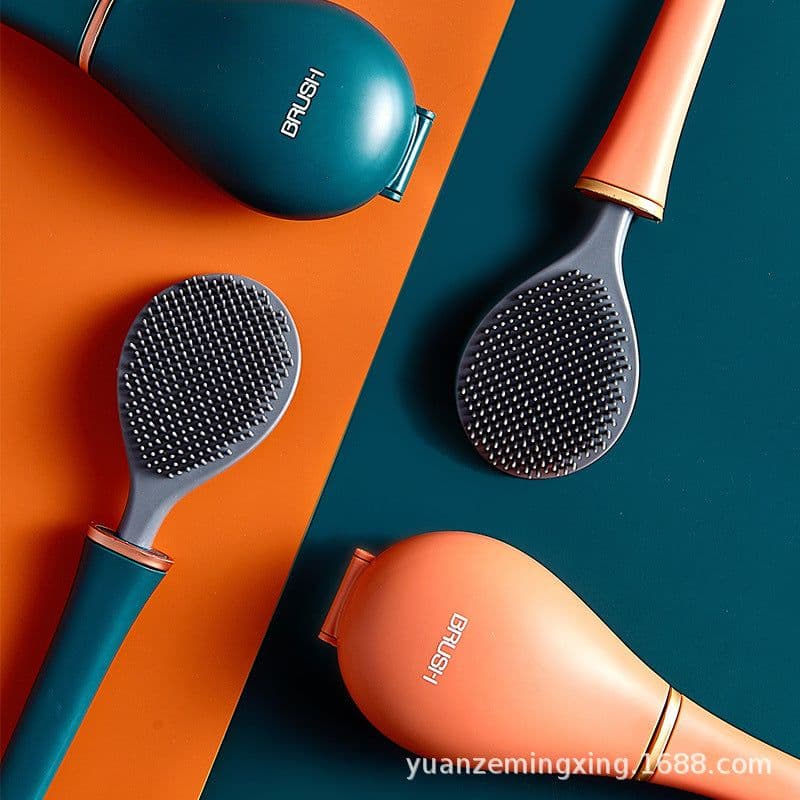 image-Toilet refresh broke the news without dead angle home toilet brush wall-mounted creative automatic opening and closing light luxury silicone toilet brush