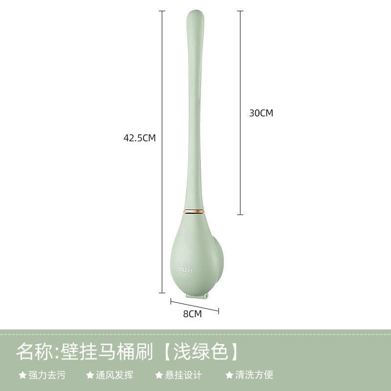 image-Toilet refresh broke the news without dead angle home toilet brush wall-mounted creative automatic opening and closing light luxury silicone toilet brush
