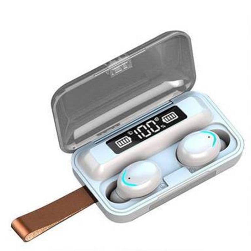 image-F9-5 battery TWS bluetooth headset binaural touch 5.0 outdoor sports bluetooth headset supports printing LOGO