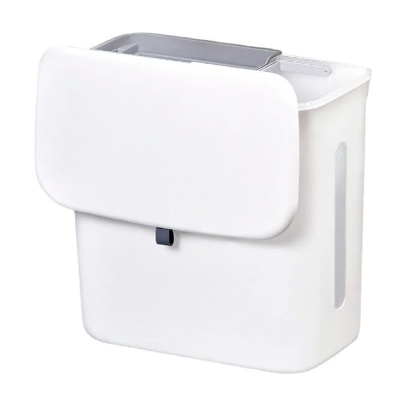 image-New dual-purpose hanging trash can Kitchen cabinet door wall-mounted dry and wet separation trash can Garbage storage basket