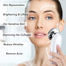 image-The new 7-in-1 EMS micro-current color light vibration LED beauty cleansing import instrument face lift essence import instrument
