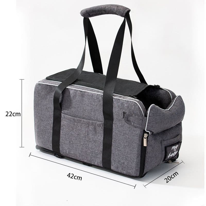 image-Pet central control car seat cushion Teddy kennel cat dog car seat cushion soft pillow pet bag
