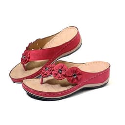 image-Sandals and slippers women's 2022 summer new three flower slippers thick bottom flip-flops flip-flops beach flip-flops women's sandals