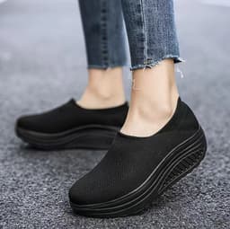 image-cross-border large size mother shoes single shoes sports shoes shoes nurse women's shoes thick bottom EVA bottom platform shoes