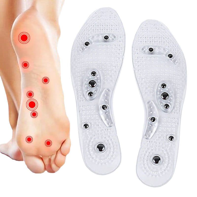 image-Amazon Transparent magnetic therapy insoles 8 magnets massage breathable health care magnetic iron insoles for men and women manufacturers