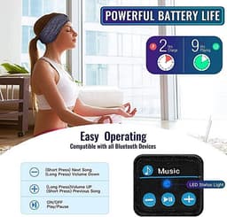 image-Factory supply wireless sports headband music headband bluetooth music headband sleep eye mask music hairband