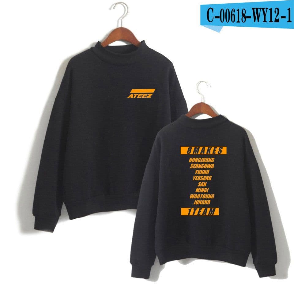 image-Cross-border new product 5420 high neck winter sweater hoodies