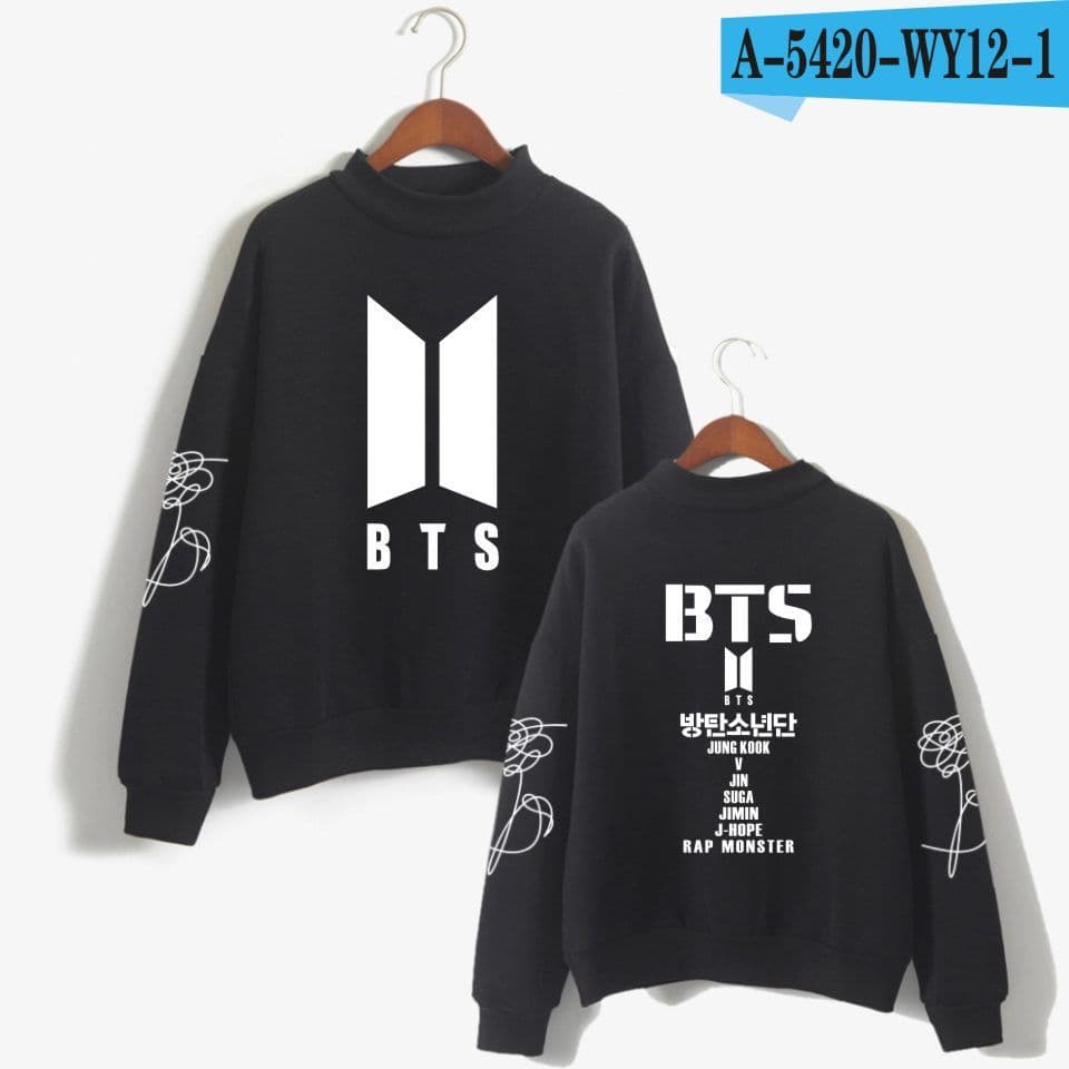 image-Cross-border new product 5420 high neck winter sweater hoodies