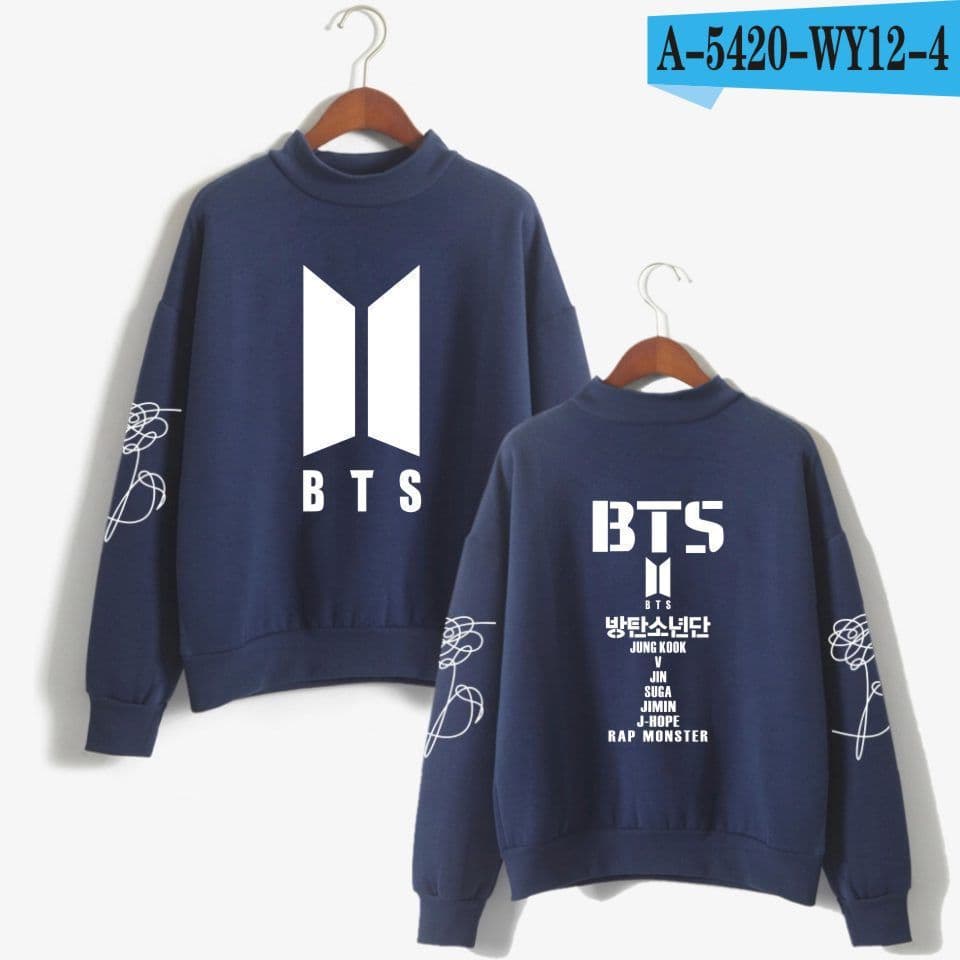 image-Cross-border new product 5420 high neck winter sweater hoodies