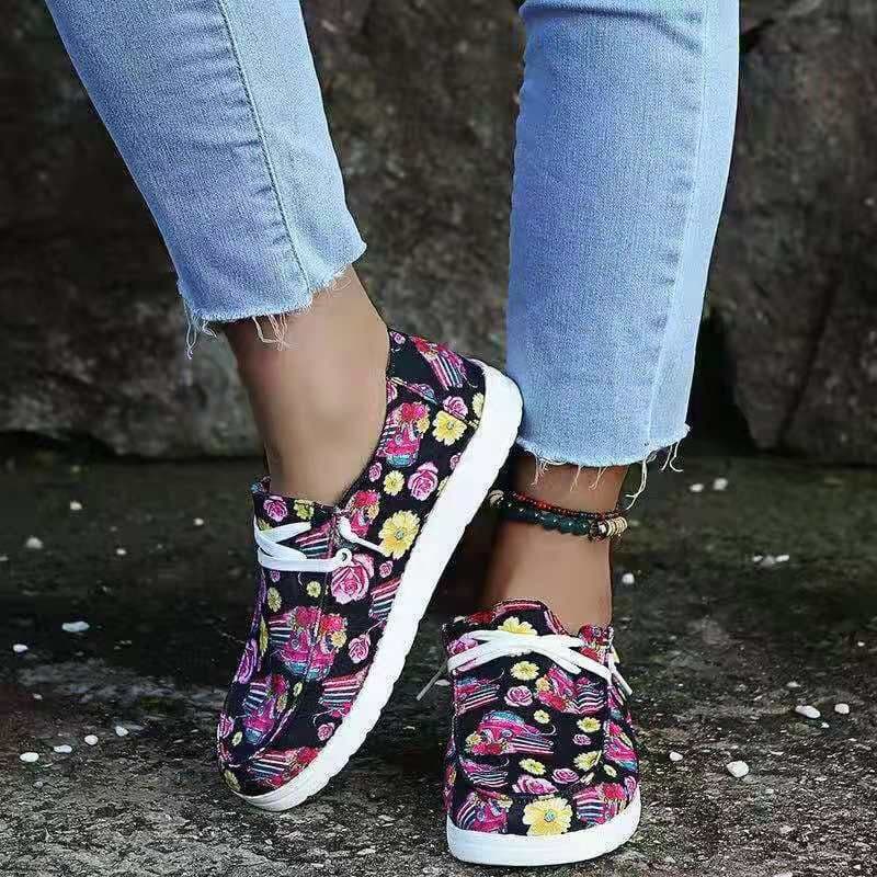 image-2022 Spring and Autumn Amazon Independent Station Foreign Trade Large Size Canvas Women's Single Shoes Canvas Casual Comfortable Lightweight Women's Shoes