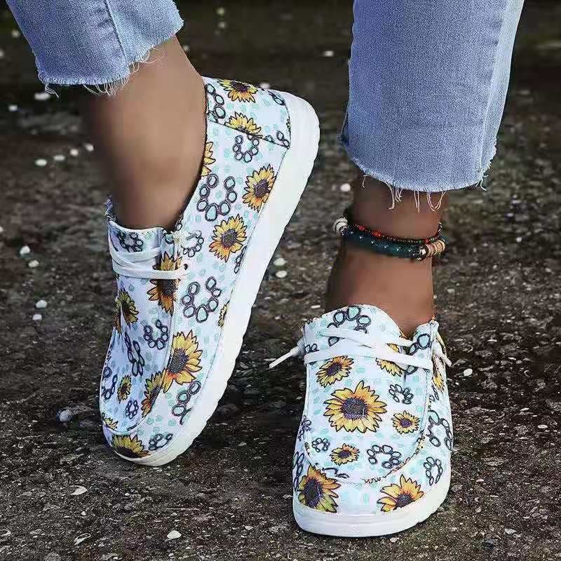 image-2022 Spring and Autumn Amazon Independent Station Foreign Trade Large Size Canvas Women's Single Shoes Canvas Casual Comfortable Lightweight Women's Shoes