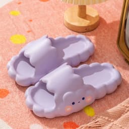image-Cute cloud slippers female summer wear indoor home non-slip feces sense net red EVA sandals home wholesale ins
