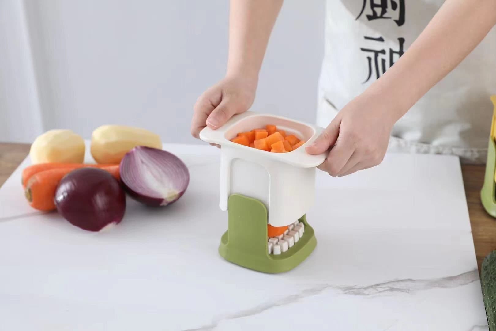image-Kitchen vegetable cutter household hand crushing vegetable cutter onion mushroom dicing device dicing potato radish dicing device