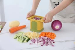 image-Kitchen vegetable cutter household hand crushing vegetable cutter onion mushroom dicing device dicing potato radish dicing device