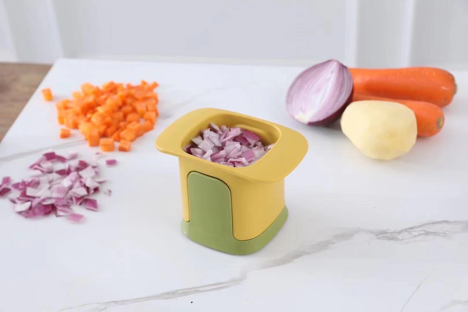 image-Kitchen vegetable cutter household hand crushing vegetable cutter onion mushroom dicing device dicing potato radish dicing device