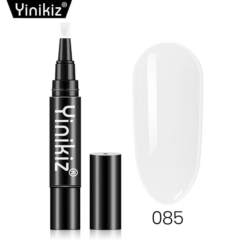 image-New nail art three-in-one one-step glue solid color nail polish glue cross-border UV manicure phototherapy pen primer-free glue