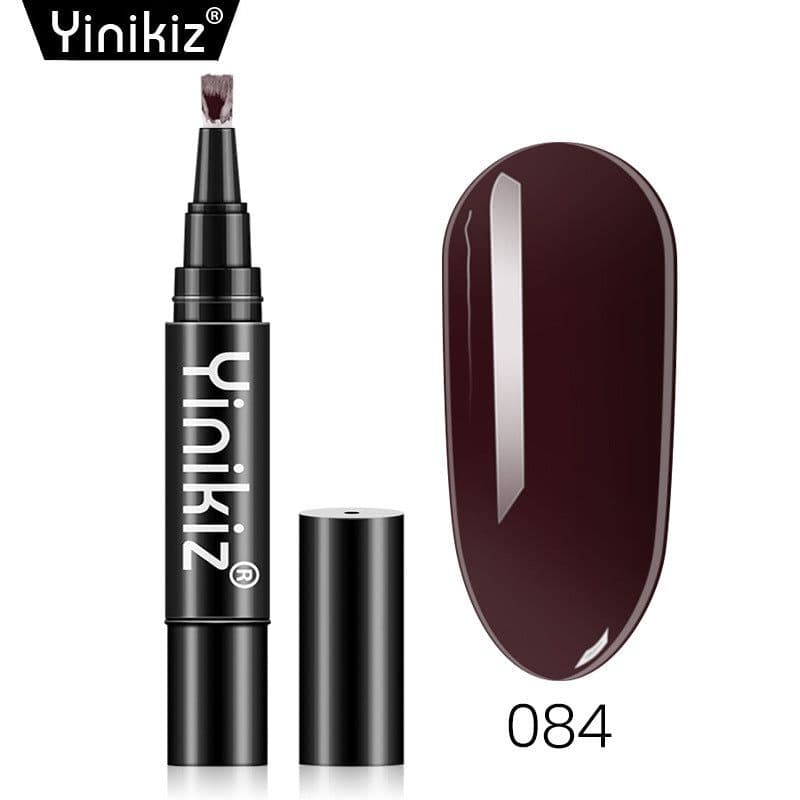 image-New nail art three-in-one one-step glue solid color nail polish glue cross-border UV manicure phototherapy pen primer-free glue