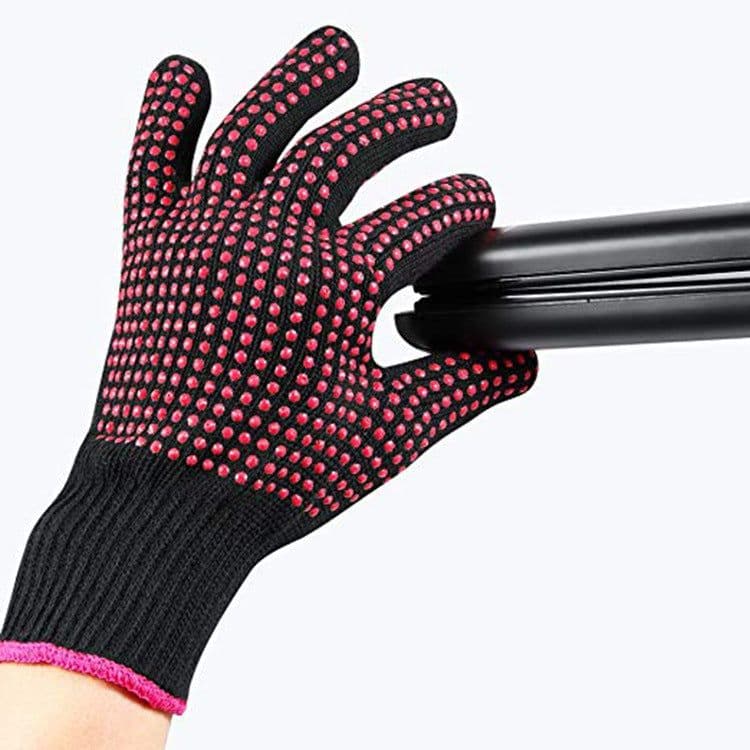 image-Hairdressing silicone dot beads heat insulation anti-scalding gloves 300 degrees perm curling stick curling hair straightener straight hair comb