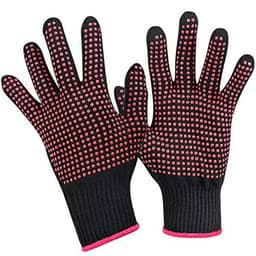image-Hairdressing silicone dot beads heat insulation anti-scalding gloves 300 degrees perm curling stick curling hair straightener straight hair comb