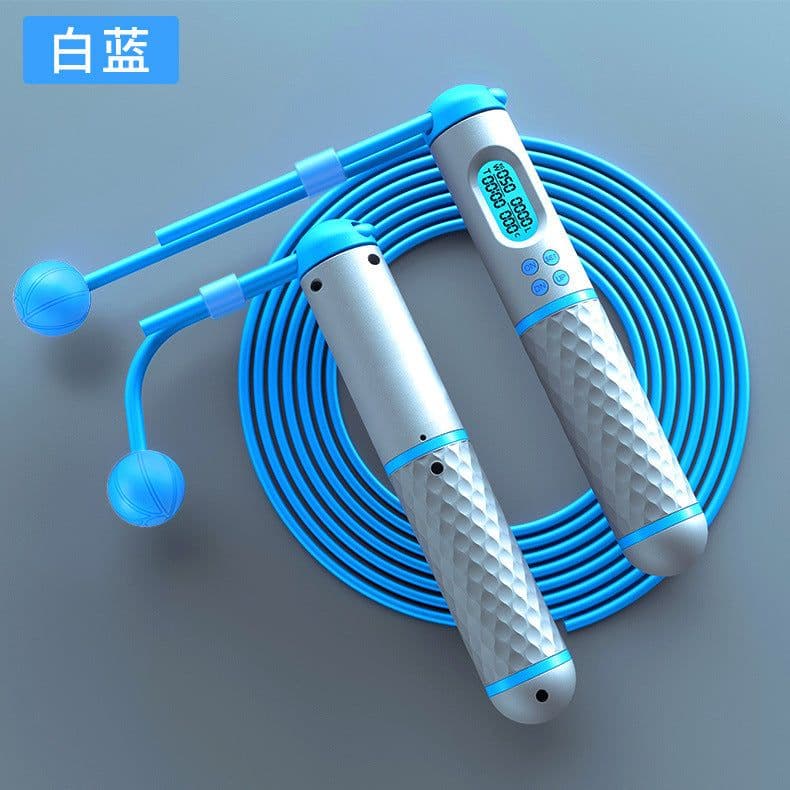 image-Smart Electronic Cordless Wire Rope Skipping Rope Racing Wire Counting Skipping Rope Exercise Weight Counting Skipping Rope Ropeless