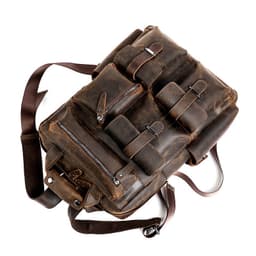 image-Backpack retro crazy horse leather men's bag European and American men's large capacity outdoor travel 17 inch computer backpack manufacturer