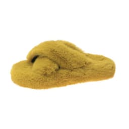 image-Candy color thickened plush slippers women's autumn and winter outer wear 2020 net red new flat bottom one word thick bottom cotton slippers women