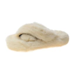 image-Candy color thickened plush slippers women's autumn and winter outer wear 2020 net red new flat bottom one word thick bottom cotton slippers women