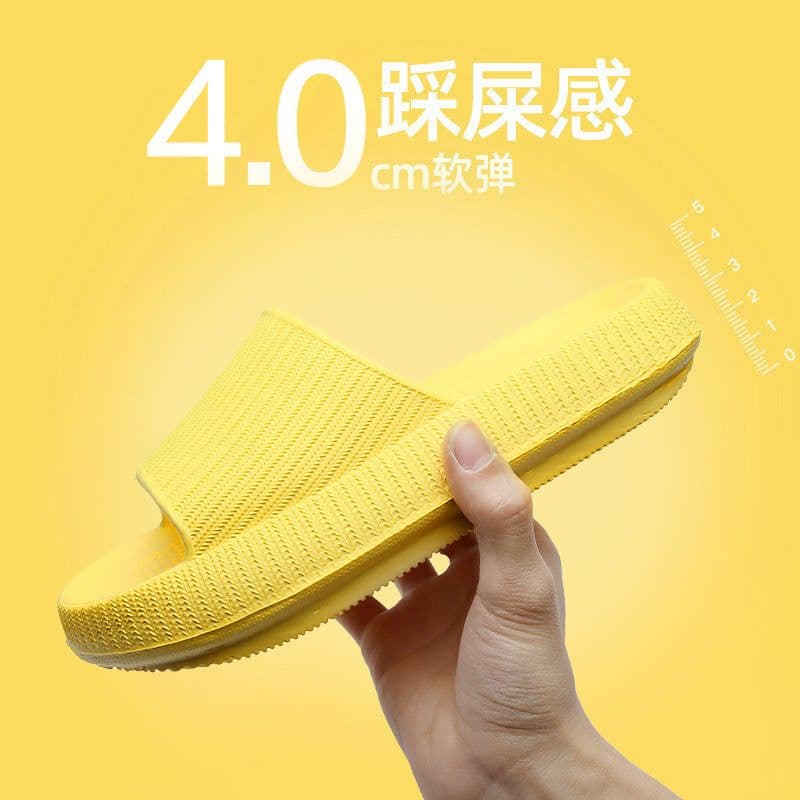 image-Wholesale spot cross-border home slippers thick bottom feces couple mute sandals and slippers men and women indoor bath slippers