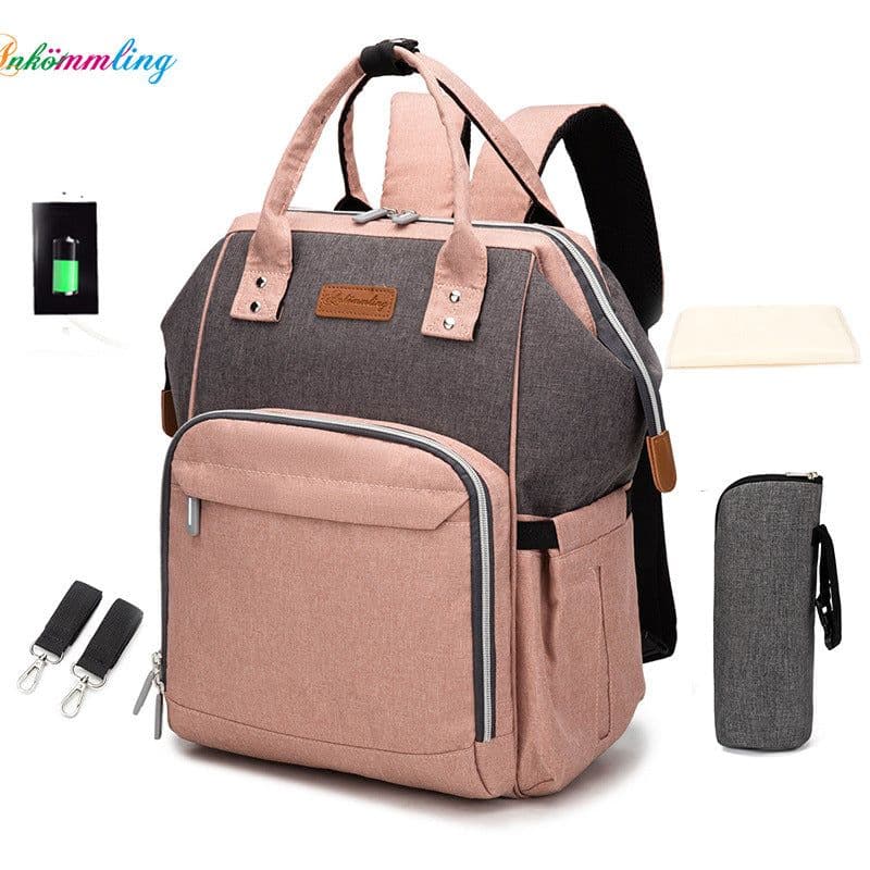 image-Mother bag manufacturers mother and baby bag large-capacity multi-functional fashion shoulders waterproof three-piece mother bag small