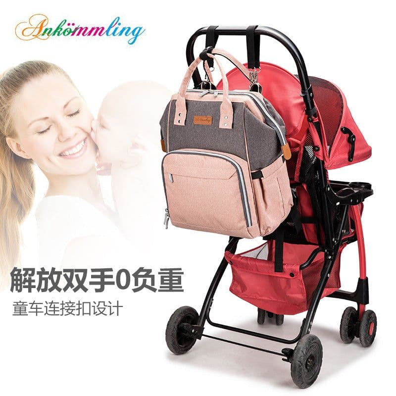 image-Mother bag manufacturers mother and baby bag large-capacity multi-functional fashion shoulders waterproof three-piece mother bag small