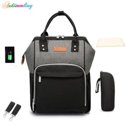 image-Mother bag manufacturers mother and baby bag large-capacity multi-functional fashion shoulders waterproof three-piece mother bag small