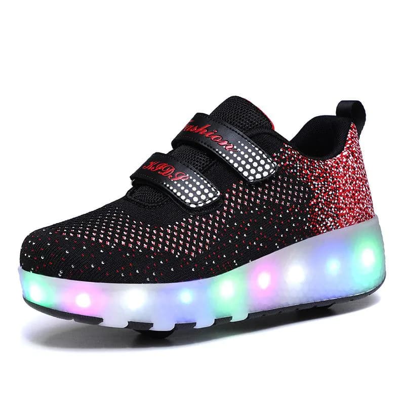 image-Manufacturers specialize in cross-border two-wheeled Heelys shoes for children, smooth roller shoes, boys and girls, skates, lights, wheel shoes