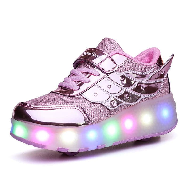 image-Manufacturers specialize in cross-border two-wheeled Heelys shoes for children, smooth roller shoes, boys and girls, skates, lights, wheel shoes