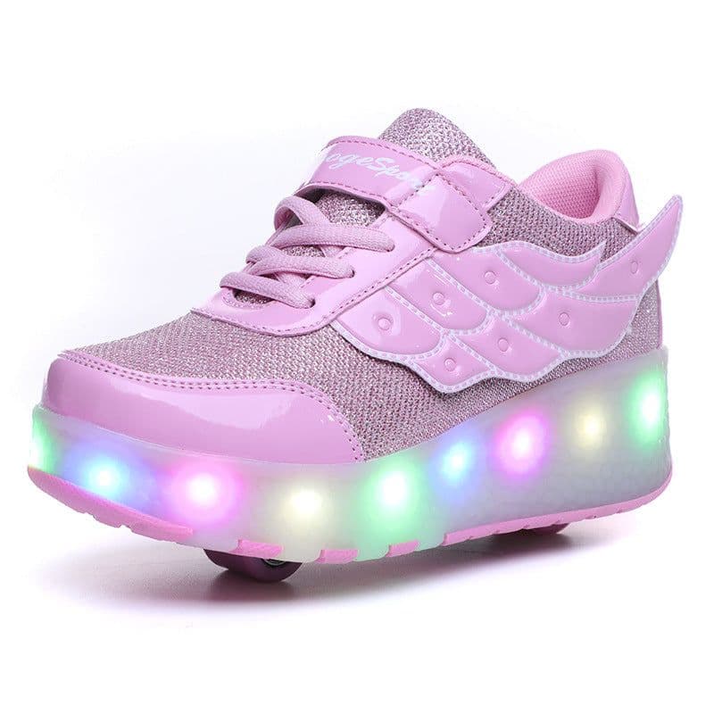 image-Manufacturers specialize in cross-border two-wheeled Heelys shoes for children, smooth roller shoes, boys and girls, skates, lights, wheel shoes