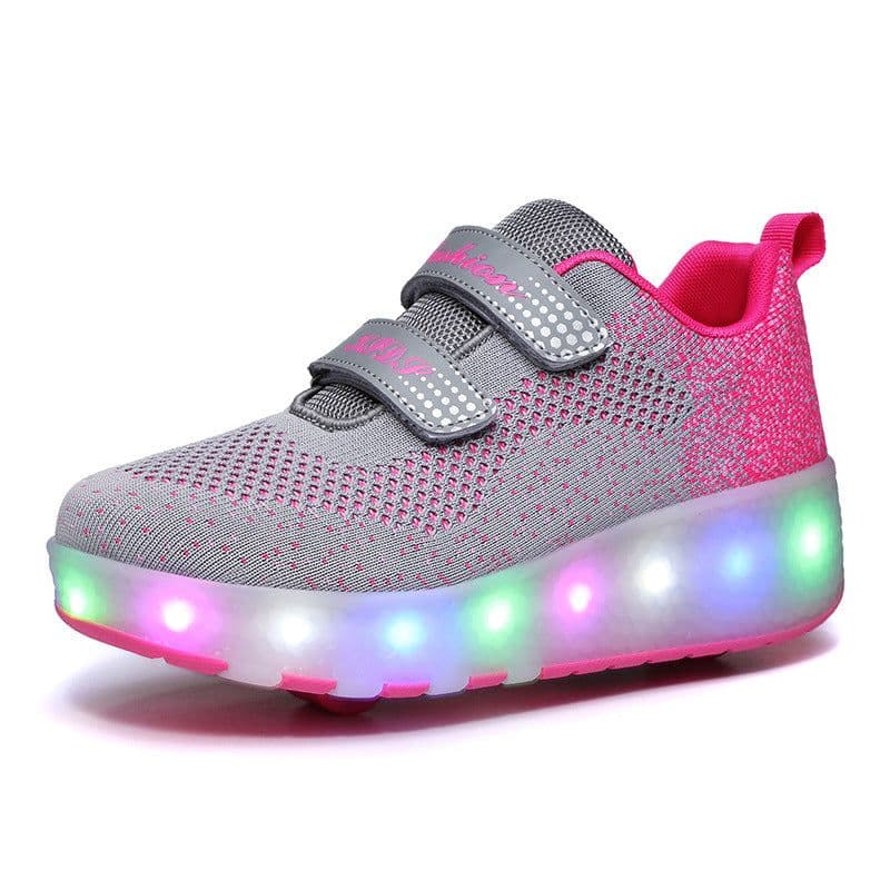 image-Manufacturers specialize in cross-border two-wheeled Heelys shoes for children, smooth roller shoes, boys and girls, skates, lights, wheel shoes