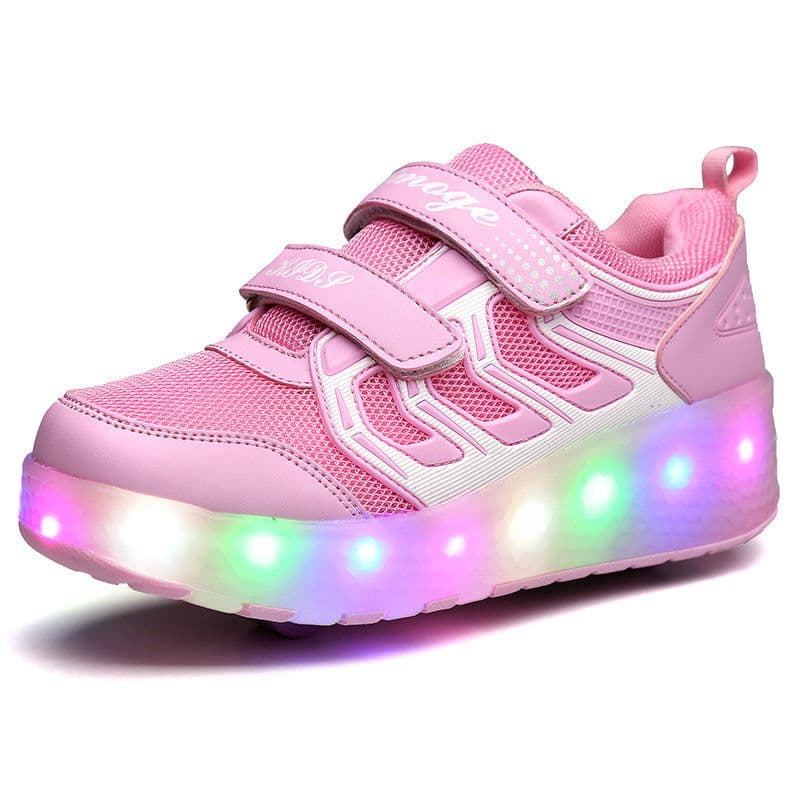 image-Manufacturers specialize in cross-border two-wheeled Heelys shoes for children, smooth roller shoes, boys and girls, skates, lights, wheel shoes