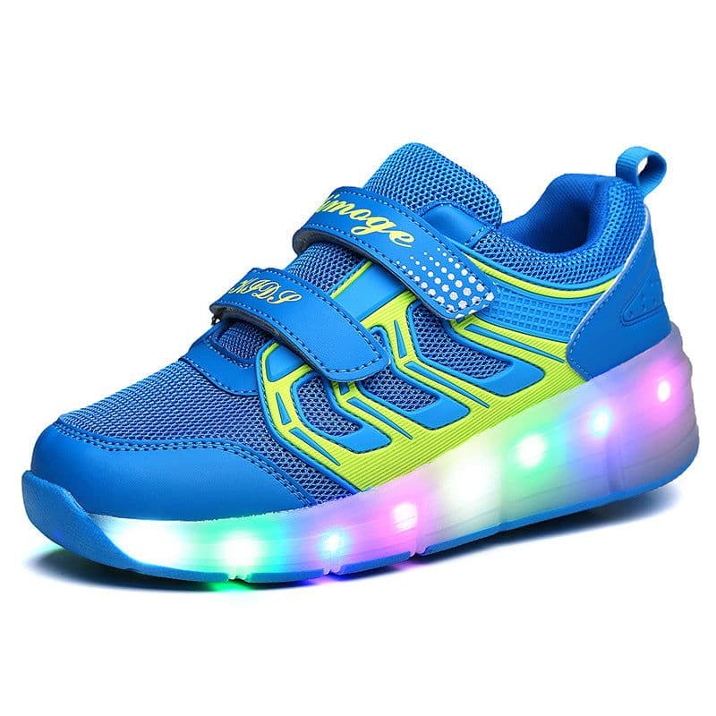 image-Manufacturers specialize in cross-border two-wheeled Heelys shoes for children, smooth roller shoes, boys and girls, skates, lights, wheel shoes