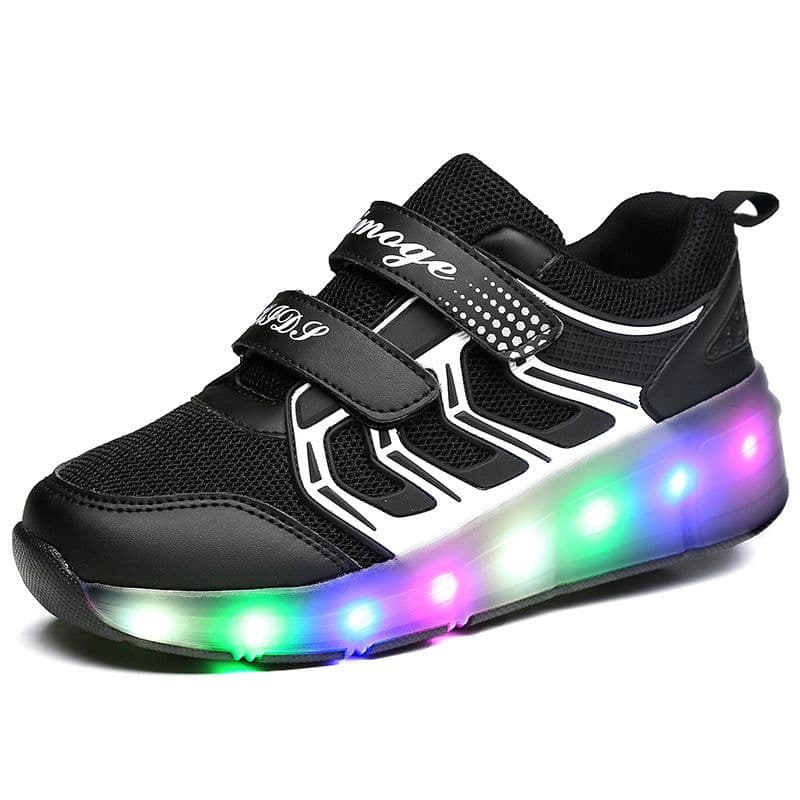 image-Manufacturers specialize in cross-border two-wheeled Heelys shoes for children, smooth roller shoes, boys and girls, skates, lights, wheel shoes