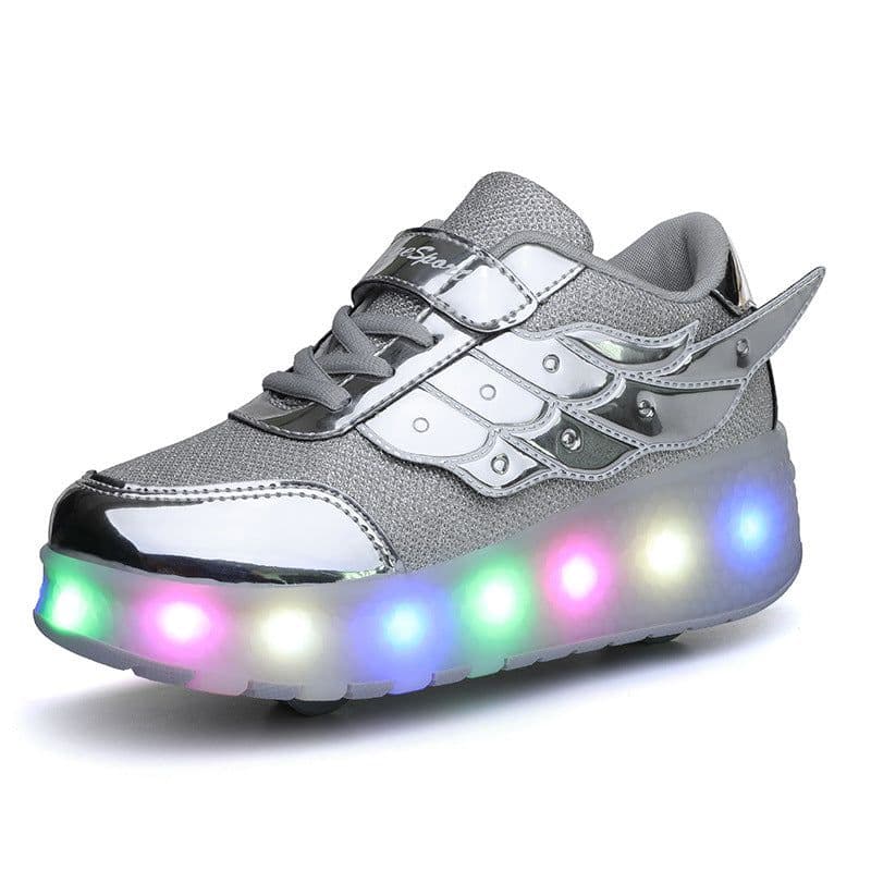 image-Manufacturers specialize in cross-border two-wheeled Heelys shoes for children, smooth roller shoes, boys and girls, skates, lights, wheel shoes
