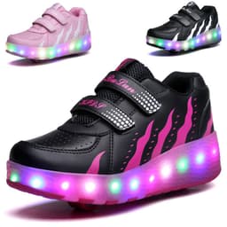 image-Manufacturers supply Heelys shoes spot wholesale boys and girls adult double roller skates LED lights shoes large quantity favorably