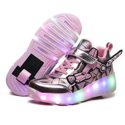 image-Specially for cross-border e-commerce two-wheeled walking shoes LED hair smooth roller shoes outdoor sports skates colorful roller shoes