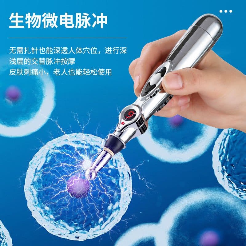 image-Electronic acupuncture pen, acupoint pen, acupoint detection pen, energy meridian pen, massage pen, pricking, acupuncture, physiotherapy