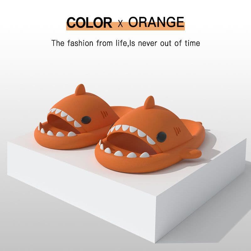 image-EVA light sandals and slippers women's summer couple indoor non-slip shark slippers home soft bottom men's and women's sandals wholesale