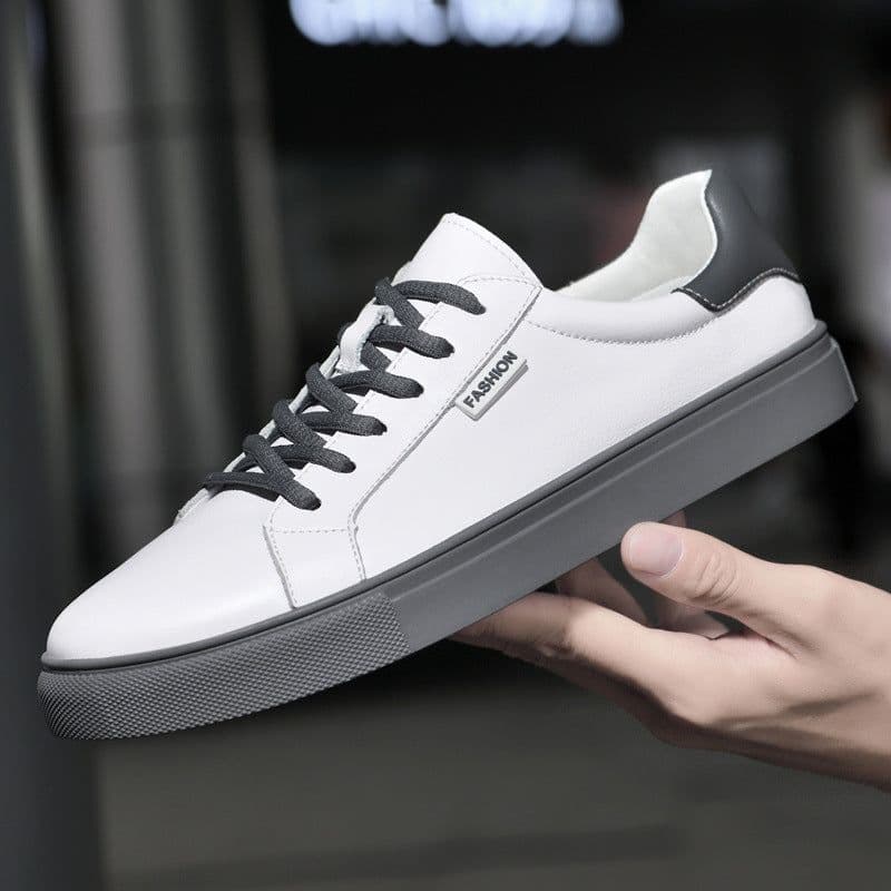 image-Large size men's shoes 45 top layer cowhide 46 casual shoes 47 breathable fashion youth trendy shoes small size 37 British men's leather shoes