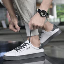 image-Large size men's shoes 45 top layer cowhide 46 casual shoes 47 breathable fashion youth trendy shoes small size 37 British men's leather shoes