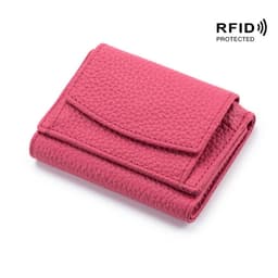 image-Small wallet women's genuine leather Japanese-style financial cloth rfid coin bag wallet foreign trade women's mini wallet short purse