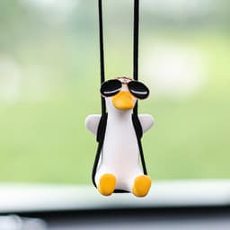 image-Cute duck car pendant swinging autumn car rearview mirror pendant pendant pendant car interior accessories female perfume handmade duck
