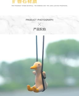 image-Cute duck car pendant swinging autumn car rearview mirror pendant pendant pendant car interior accessories female perfume handmade duck