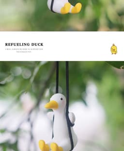 image-Cute duck car pendant swinging autumn car rearview mirror pendant pendant pendant car interior accessories female perfume handmade duck